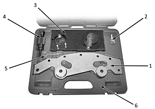Элементы оснастки набора для  обслуживания двигателей BMW 